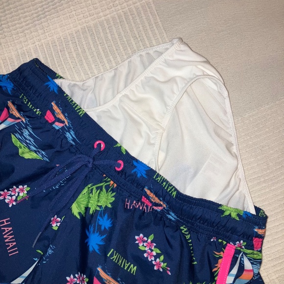 Hollister Women's Girls Size S Swim Active Shorts Hawaii Waikiki Hot Pink & Blue - Picture 5 of 5